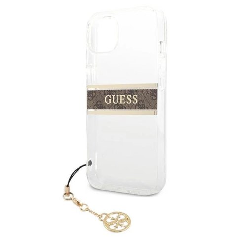 Etui Guess 4G Charms Collection na iPhone 13 mini - przezroczyste
