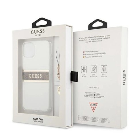 Etui Guess 4G Charms Collection na iPhone 13 mini - przezroczyste
