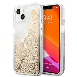 Etui Guess Glitter Charms na iPhone 13 mini - złote