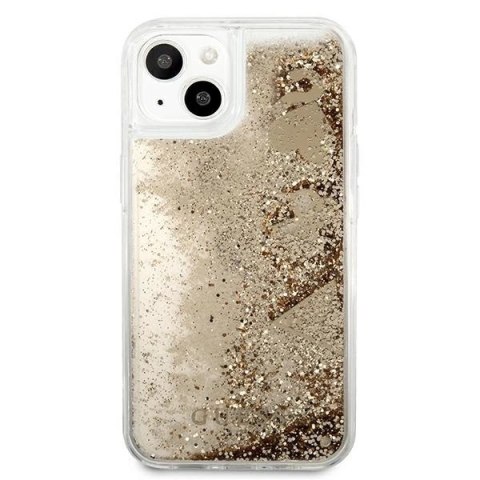 Etui Guess Glitter Charms na iPhone 13 mini - złote
