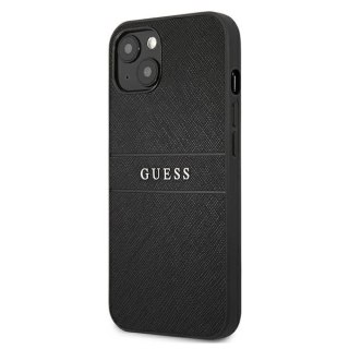 Etui Guess Saffiano Strap na iPhone 13 mini 5,4" - czarne