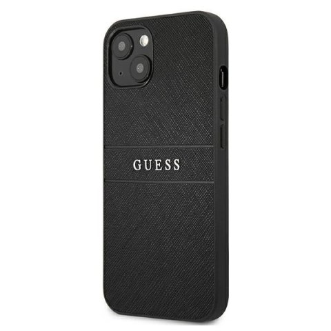 Etui Guess Saffiano Strap na iPhone 13 mini 5,4" - czarne