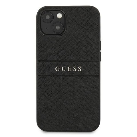 Etui Guess Saffiano Strap na iPhone 13 mini 5,4" - czarne