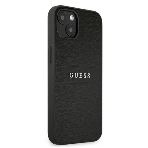 Etui Guess Saffiano Strap na iPhone 13 mini 5,4" - czarne