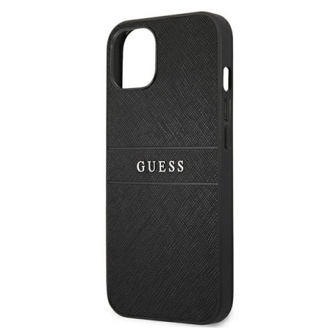 Etui Guess Saffiano Strap na iPhone 13 mini 5,4" - czarne