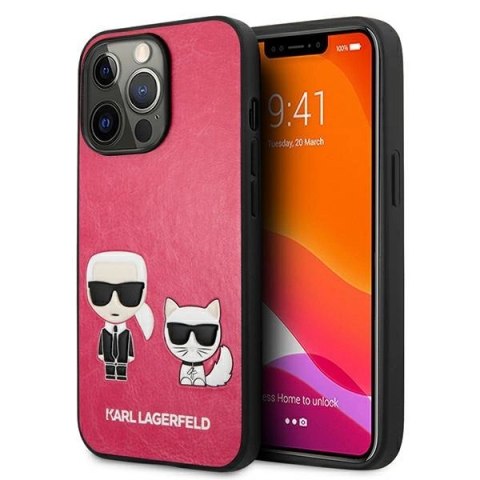 Etui Karl Lagerfeld Ikonik Karl&Choupette na iPhone 13 Pro / iPhone 13 - fuksjowe Etui Karl Lagerfeld Ikonik Karl&Choupette na iPhone 13 Pro / iPhone 13 - fuksjowe