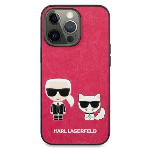 Etui Karl Lagerfeld Ikonik Karl&Choupette na iPhone 13 Pro / iPhone 13 - fuksjowe Etui Karl Lagerfeld Ikonik Karl&Choupette na iPhone 13 Pro / iPhone 13 - fuksjowe