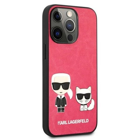 Etui Karl Lagerfeld Ikonik Karl&Choupette na iPhone 13 Pro / iPhone 13 - fuksjowe Etui Karl Lagerfeld Ikonik Karl&Choupette na iPhone 13 Pro / iPhone 13 - fuksjowe