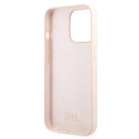 Etui Karl Lagerfeld Silicone Karl&Choupette na iPhone 13 Pro / iPhone 13 - jasnoróżowe