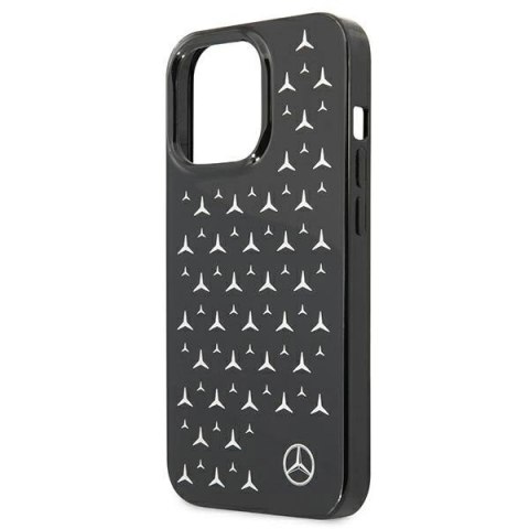 Etui Mercedes Silver Stars Pattern na iPhone 13 Pro / iPhone 13 - czarne Etui Mercedes Silver Stars Pattern na iPhone 13 Pro / iPhone 13 - czarne