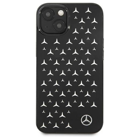 Etui Mercedes Silver Stars Pattern na iPhone 13 mini - czarne