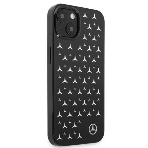 Etui Mercedes Silver Stars Pattern na iPhone 13 mini - czarne