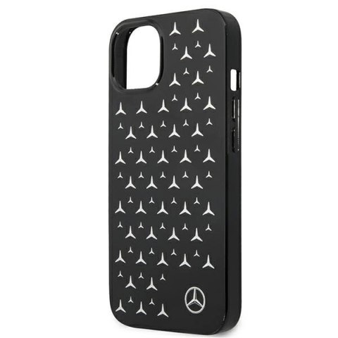 Etui Mercedes Silver Stars Pattern na iPhone 13 mini - czarne