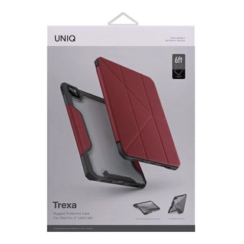 Etui UNIQ Trexa na iPad Pro 11'' 2021/2020 - czerwone Etui UNIQ Trexa na iPad Pro 11'' 2021/2020 - czerwone