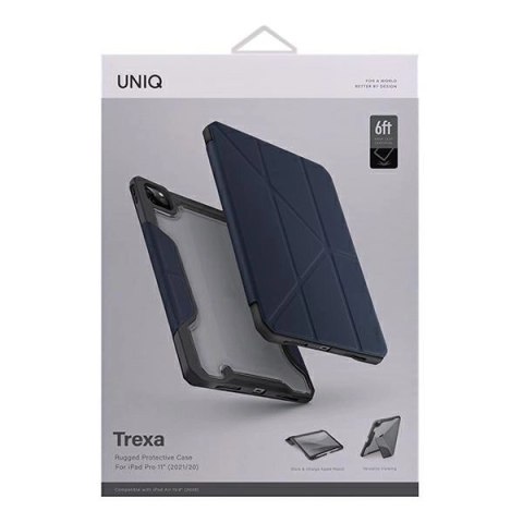 Etui UNIQ Trexa na iPad Pro 11'' 2021/2020 - niebieskie