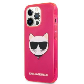 Karl Lagerfeld KLHCP13XCHTRP iPhone 13 Pro Max 6,7" różowy/pink hardcase Glitter Choupette Fluo