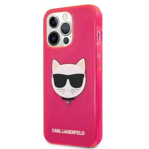 Karl Lagerfeld KLHCP13XCHTRP iPhone 13 Pro Max 6,7" różowy/pink hardcase Glitter Choupette Fluo