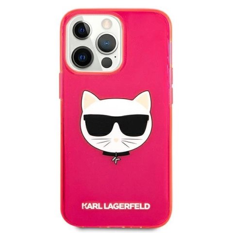 Karl Lagerfeld KLHCP13XCHTRP iPhone 13 Pro Max 6,7" różowy/pink hardcase Glitter Choupette Fluo