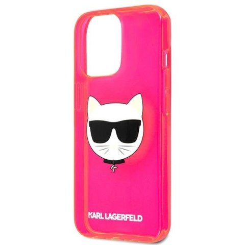 Karl Lagerfeld KLHCP13XCHTRP iPhone 13 Pro Max 6,7" różowy/pink hardcase Glitter Choupette Fluo