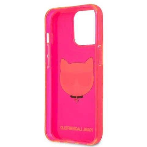 Karl Lagerfeld KLHCP13XCHTRP iPhone 13 Pro Max 6,7" różowy/pink hardcase Glitter Choupette Fluo