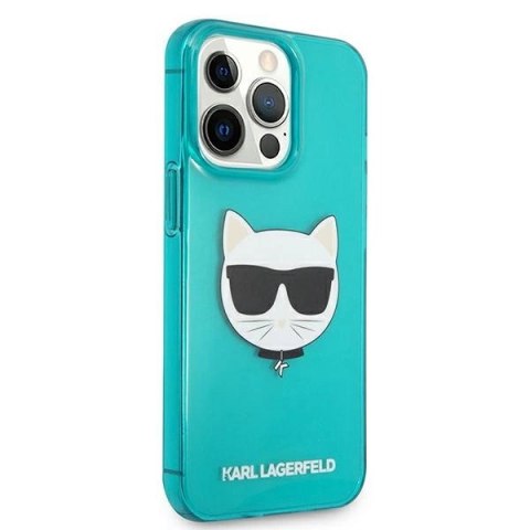 Karl Lagerfeld KLHCP13LCHTRB iPhone 13 Pro / 13 6,1" niebieski/blue hardcase Glitter Choupette Fluo Karl Lagerfeld KLHCP13LCHTRB iPhone 13 Pro / 13 6,1" niebieski/blue hardcase Glitter Choupette Fluo