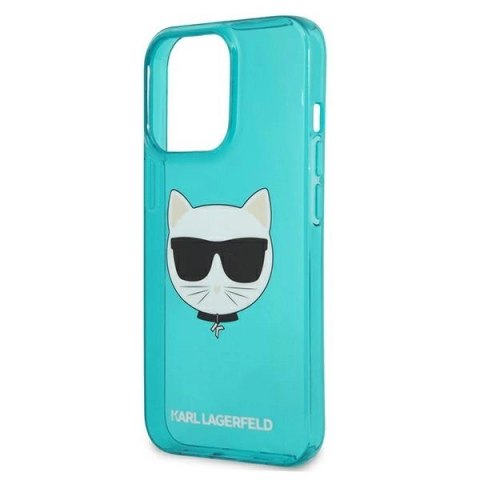 Karl Lagerfeld KLHCP13LCHTRB iPhone 13 Pro / 13 6,1" niebieski/blue hardcase Glitter Choupette Fluo Karl Lagerfeld KLHCP13LCHTRB iPhone 13 Pro / 13 6,1" niebieski/blue hardcase Glitter Choupette Fluo