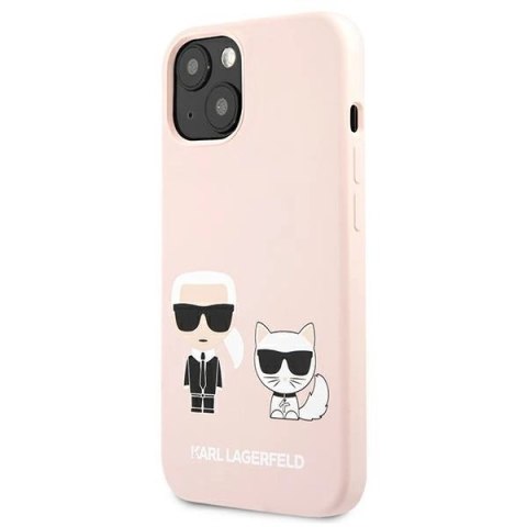 Karl Lagerfeld KLHCP13SSSKCI iPhone 13 mini 5,4" hardcase jasno różowy/light pink Silicone Karl & Choupette Karl Lagerfeld KLHCP13SSSKCI iPhone 13 mini 5,4" hardcase jasno różowy/light pink Silicone Karl & Choupette