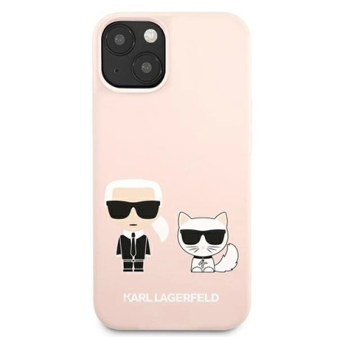 Karl Lagerfeld KLHCP13SSSKCI iPhone 13 mini 5,4" hardcase jasno różowy/light pink Silicone Karl & Choupette Karl Lagerfeld KLHCP13SSSKCI iPhone 13 mini 5,4" hardcase jasno różowy/light pink Silicone Karl & Choupette