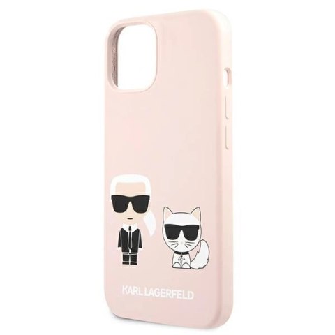 Karl Lagerfeld KLHCP13SSSKCI iPhone 13 mini 5,4" hardcase jasno różowy/light pink Silicone Karl & Choupette Karl Lagerfeld KLHCP13SSSKCI iPhone 13 mini 5,4" hardcase jasno różowy/light pink Silicone Karl & Choupette
