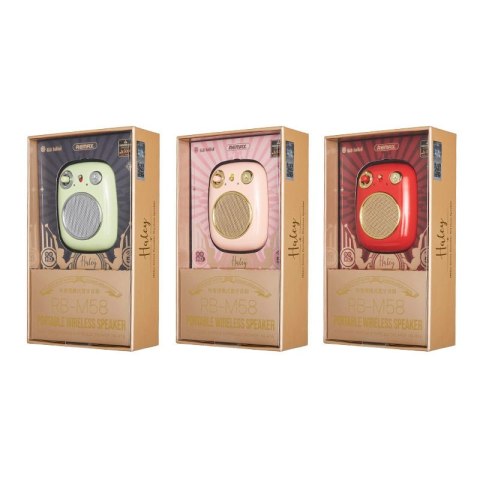 Remax Haley Series bezprzewodowy głośnik bluetooth 5.1 200mAh zielony (RB-M58) Remax Haley Series bezprzewodowy głośnik bluetooth 5.1 200mAh zielony (RB-M58)