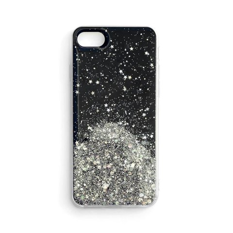 Star Glitter etui pokrowiec do iPhone 13 mini błyszcząca brokatowa obudowa czarny Star Glitter etui pokrowiec do iPhone 13 mini błyszcząca brokatowa obudowa czarny