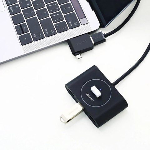 Ugreen adapter przejściówka OTG USB USB 3.2 Gen 1 (5Gbps) - USB Typ C / micro USB czarny (30453) Ugreen adapter przejściówka OTG USB USB 3.2 Gen 1 (5Gbps) - USB Typ C / micro USB czarny (30453)