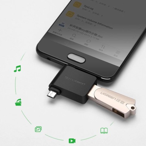 Ugreen adapter przejściówka OTG USB USB 3.2 Gen 1 (5Gbps) - USB Typ C / micro USB czarny (30453) Ugreen adapter przejściówka OTG USB USB 3.2 Gen 1 (5Gbps) - USB Typ C / micro USB czarny (30453)