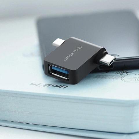 Ugreen adapter przejściówka OTG USB USB 3.2 Gen 1 (5Gbps) - USB Typ C / micro USB czarny (30453) Ugreen adapter przejściówka OTG USB USB 3.2 Gen 1 (5Gbps) - USB Typ C / micro USB czarny (30453)