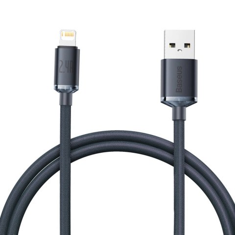 Baseus Crystal Shine Series kabel przewód USB do szybkiego ładowania i transferu danych USB Typ A - Lightning 2,4A 1,2m czarny ( Baseus Crystal Shine Series kabel przewód USB do szybkiego ładowania i transferu danych USB Typ A - Lightning 2,4A 1,2m czarny (