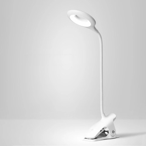 Bezprzewodowa lampka LED do czytania z klipsem + kabel micro USB biały Bezprzewodowa lampka LED do czytania z klipsem + kabel micro USB biały