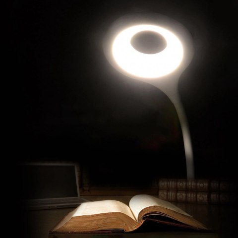 Bezprzewodowa lampka LED do czytania z klipsem + kabel micro USB biały Bezprzewodowa lampka LED do czytania z klipsem + kabel micro USB biały