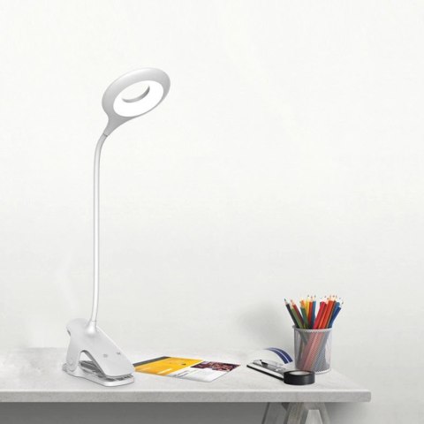 Bezprzewodowa lampka LED do czytania z klipsem + kabel micro USB biały Bezprzewodowa lampka LED do czytania z klipsem + kabel micro USB biały