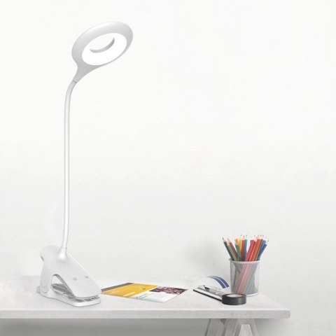 Bezprzewodowa lampka LED do czytania z klipsem + kabel micro USB biały Bezprzewodowa lampka LED do czytania z klipsem + kabel micro USB biały