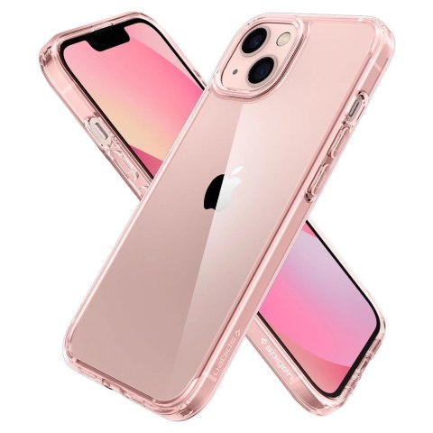Etui Spigen Ultra Hybrid na iPhone 13 - różowo-przezroczyste Etui Spigen Ultra Hybrid na iPhone 13 - różowo-przezroczyste