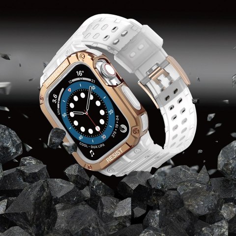 Protect Strap Band opaska z etui do Apple Watch 9 / 8 / 7 / 6 / 5 / 4 / 3 / 2 / SE / SE2 (41 / 40 / 38mm) obudowa pancerny pokro