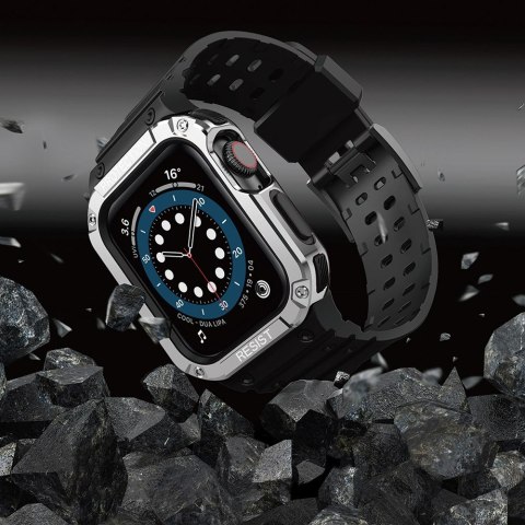 Protect Strap Band opaska z etui do Apple Watch 9 / 8 / 7 / 6 / 5 / 4 / 3 / 2 / SE / SE2 (41 / 40 / 38mm) obudowa pancerny pokro