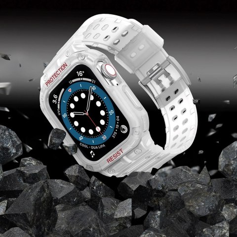 Protect Strap Band opaska z etui do Apple Watch 9 / 8 / 7 / 6 / 5 / 4 / 3 / 2 / SE / SE2 (41 / 40 / 38mm) obudowa pancerny pokro