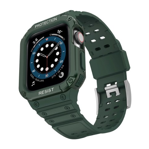 Protect Strap Band opaska z etui do Apple Watch 9 / 8 / 7 / 6 / 5 / 4 / 3 / 2 / SE / SE2 (41 / 40 / 38mm) obudowa pancerny pokro