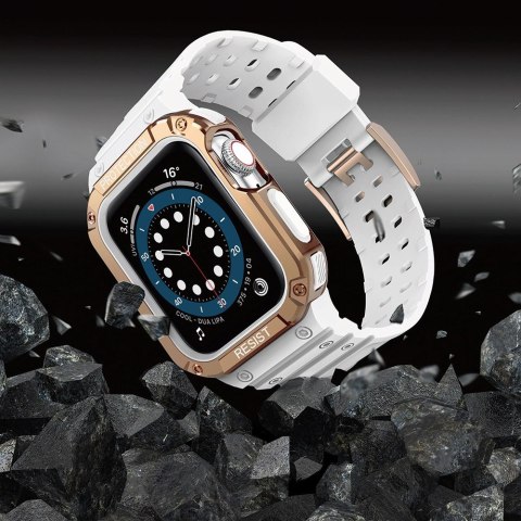 Protect Strap Band opaska z etui do Apple Watch 9 / 8 / 7 / 6 / 5 / 4 / 3 / 2 / SE / SE2 (41 / 40 / 38mm) obudowa pancerny pokro
