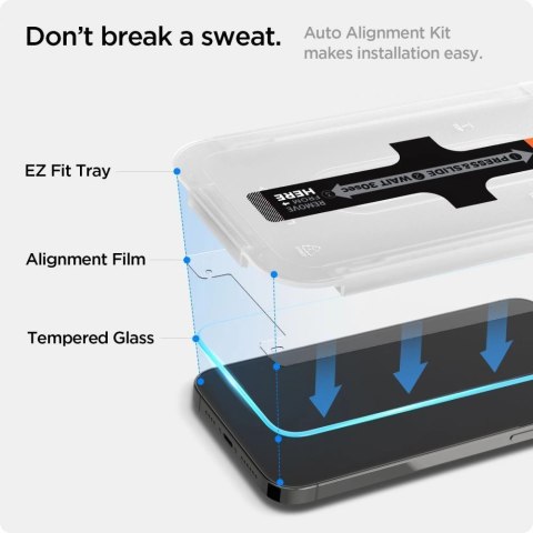 Szkło hartowane Spigen Glas.tR EZ Fit na iPhone 13 / 13 Pro / 14 / 16e