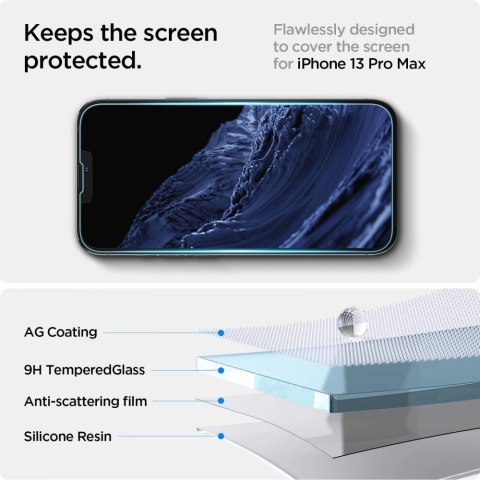 Szkło hartowane Spigen Glas.tR EZ Fit na iPhone 13 / 13 Pro / 14 / 16e