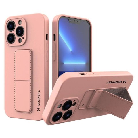 Wozinsky Kickstand Case silikonowe etui z podstawką iPhone 13 różowe Wozinsky Kickstand Case silikonowe etui z podstawką iPhone 13 różowe