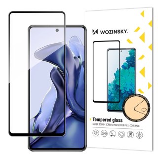 Wozinsky super wytrzymałe szkło hartowane Full Glue na cały ekran z ramką Case Friendly Xiaomi Mi 11T Pro / Mi 11T czarny