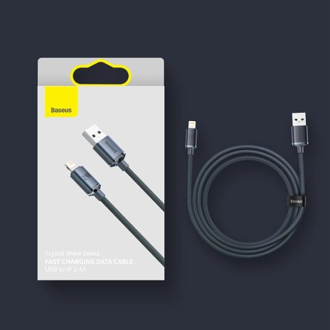 Baseus Crystal Shine Series kabel przewód USB do szybkiego ładowania i transferu danych USB Typ A - Lightning 2,4A 1,2m fioletow Baseus Crystal Shine Series kabel przewód USB do szybkiego ładowania i transferu danych USB Typ A - Lightning 2,4A 1,2m fioletow